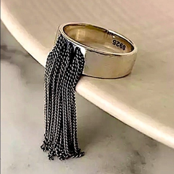 STERLING SILVER TASSEL RING - Picture 9 of 11